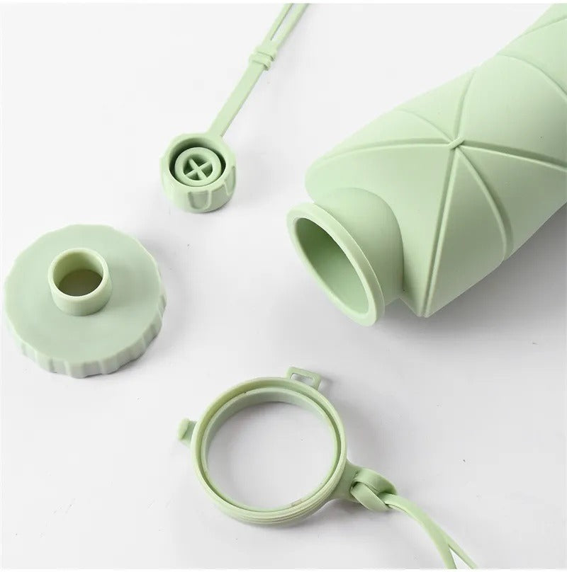 Collapsible Silicone Water Bottle for Gym, School & Travel