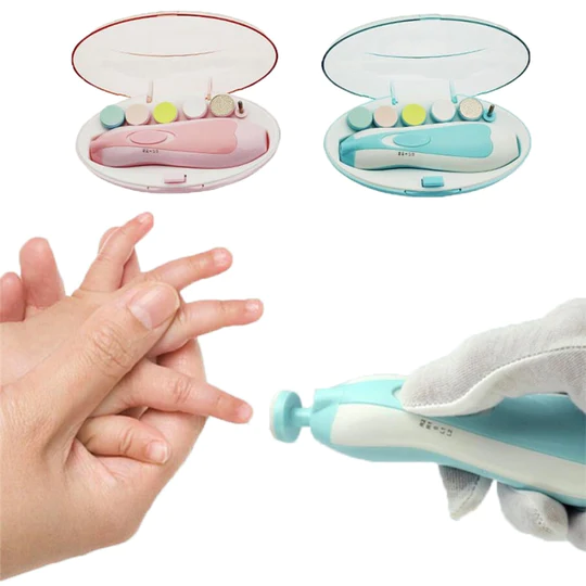 6-in-1 Electric Baby Nail Trimmer Kit with Built-in LED Light