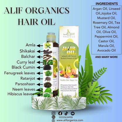 Alif Organics Herbal Hair Oil