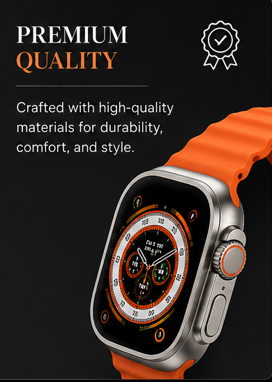 Ultra 2 Smart Watch 7-in-1 Strap Combo with Wireless Charger