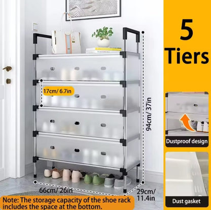 Dustproof Multi-Layer Shoe Organizer Cabinet for Home