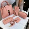 Premium 6-Piece Women's Handbag Set with Matching Wallets & Pouches