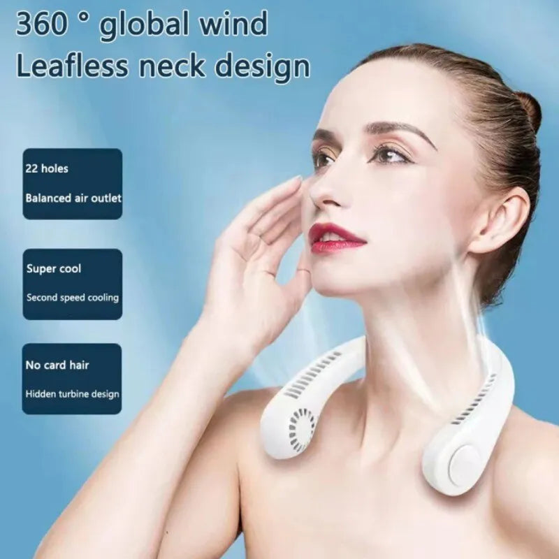 Portable Rechargeable Neck Fan