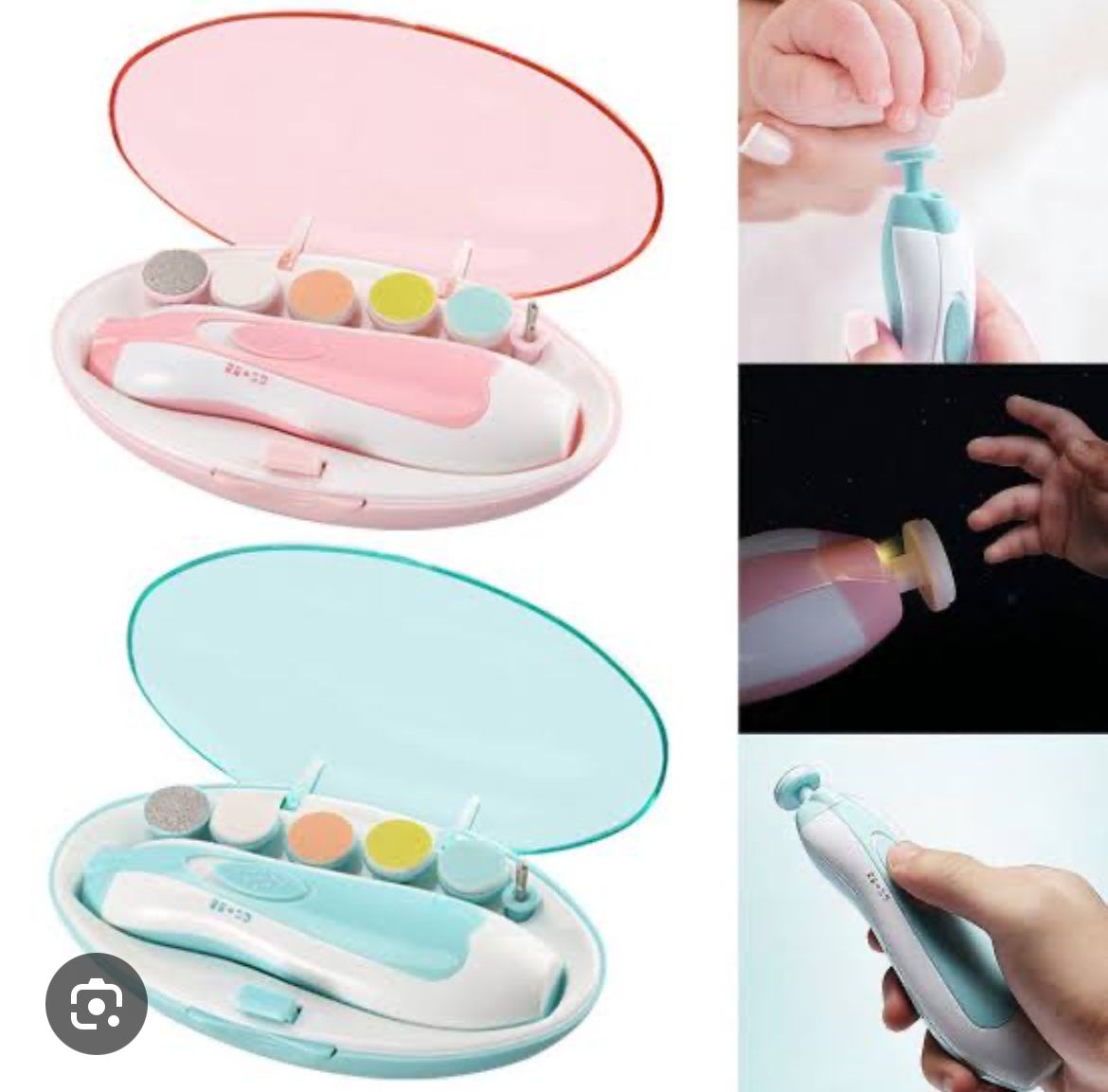 6-in-1 Electric Baby Nail Trimmer Kit with Built-in LED Light