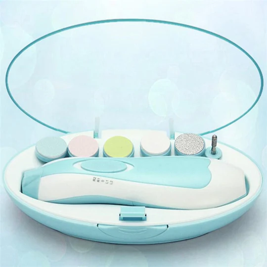 6-in-1 Electric Baby Nail Trimmer Kit with Built-in LED Light