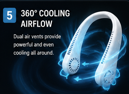 Portable Rechargeable Neck Fan