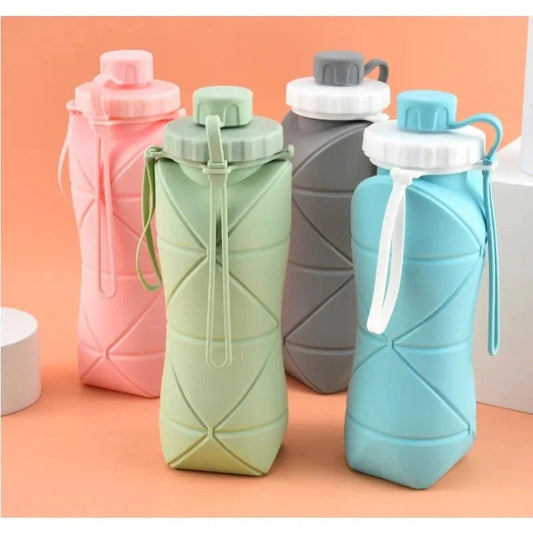 Collapsible Silicone Water Bottle for Gym, School & Travel