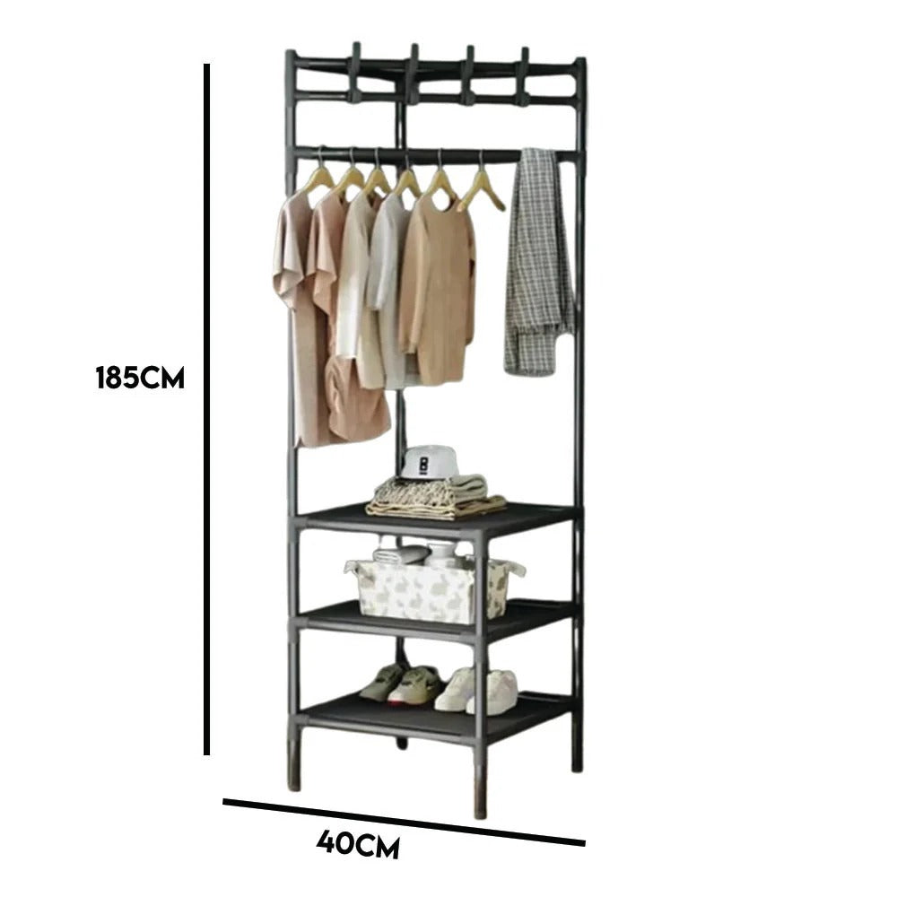 Heavy Duty Garment Rack with Storage Shelves
