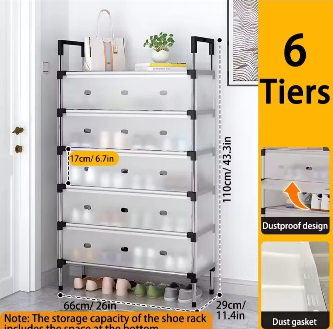 Dustproof Multi-Layer Shoe Organizer Cabinet for Home