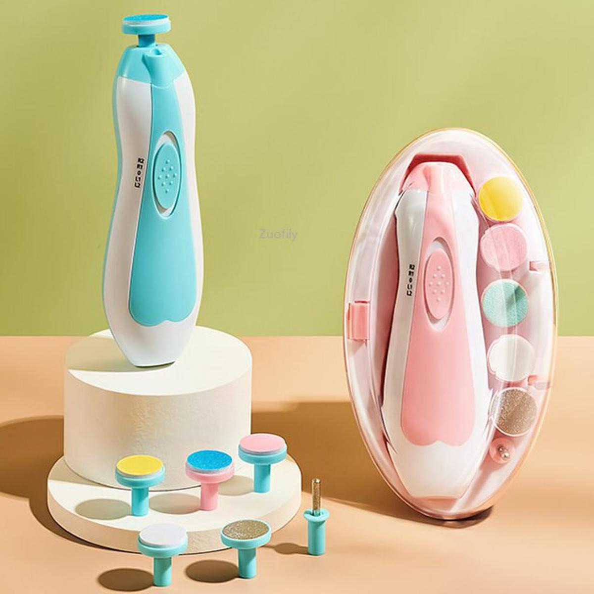 6-in-1 Electric Baby Nail Trimmer Kit with Built-in LED Light