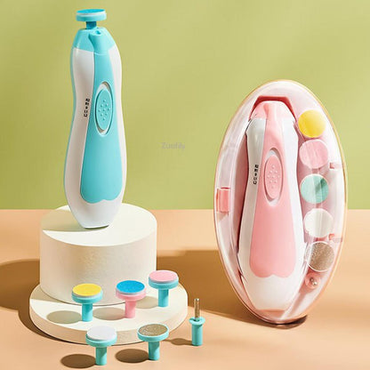 6-in-1 Electric Baby Nail Trimmer Kit with Built-in LED Light