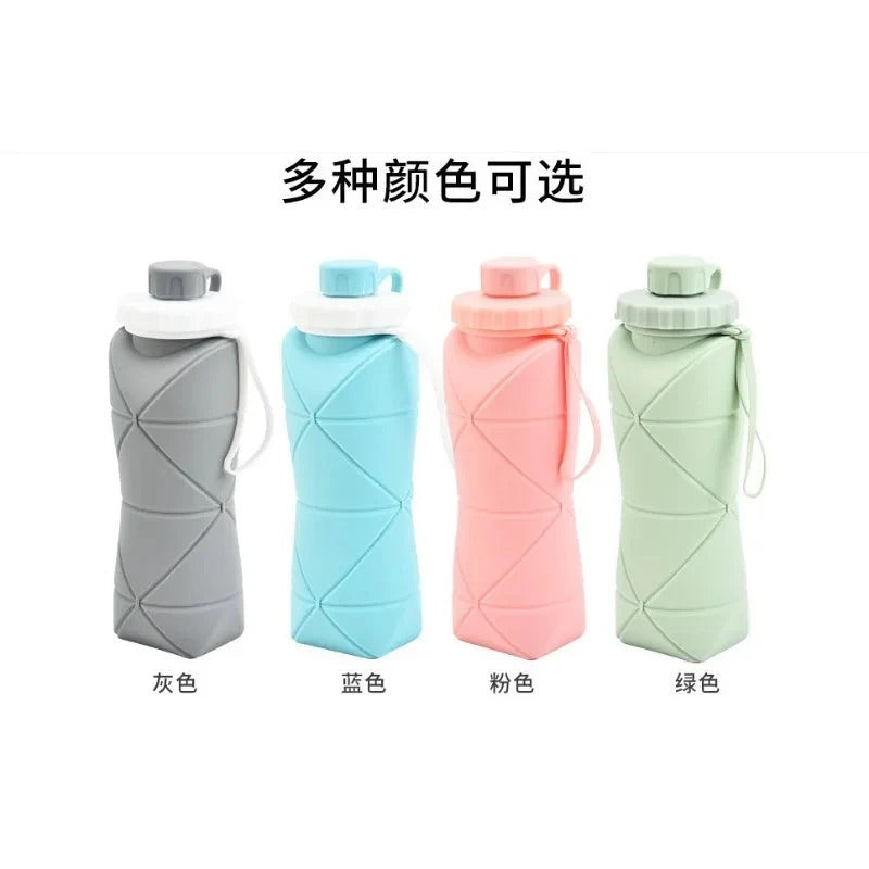 Collapsible Silicone Water Bottle for Gym, School & Travel