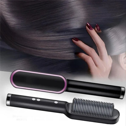 2-in-1 Hair Straightener & Curler Comb