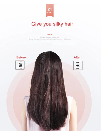 2-in-1 Hair Straightener & Curler Comb