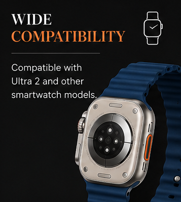Ultra 2 Smart Watch 7-in-1 Strap Combo with Wireless Charger