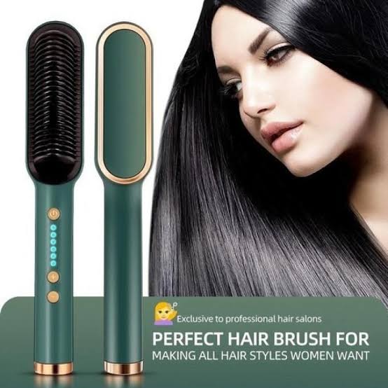 2-in-1 Hair Straightener & Curler Comb