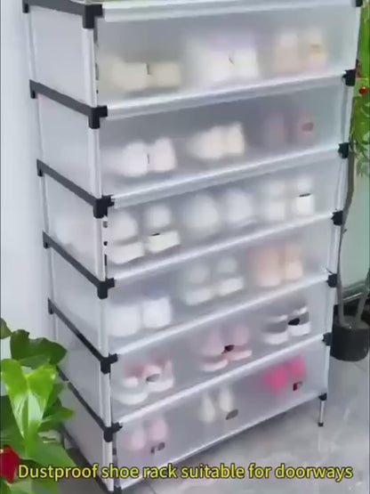 Dustproof Multi-Layer Shoe Organizer Cabinet for Home